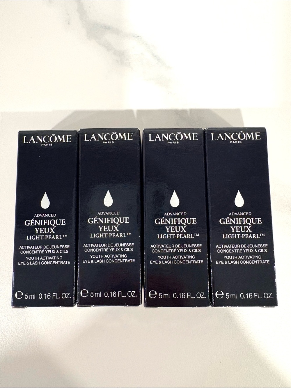 Lancome Genifique Yeux Light-Pearl Eye & Lash Serum 5ml x4 NEW